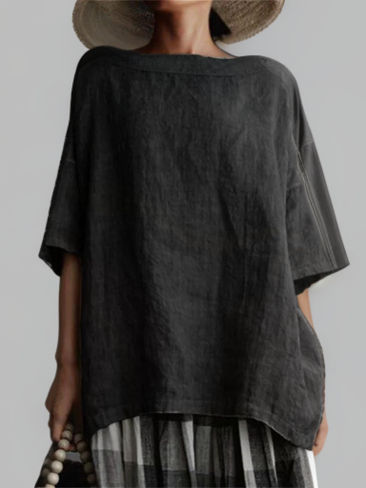 Sylis | Vintage oversized tunic with boat neckline