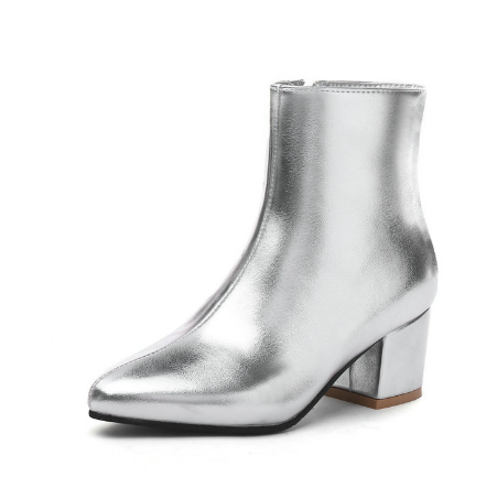 Sylis-Mode | Stylish Silver Ankle Boots