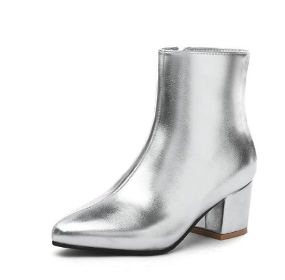 Sylis-Mode | Stylish Silver Ankle Boots