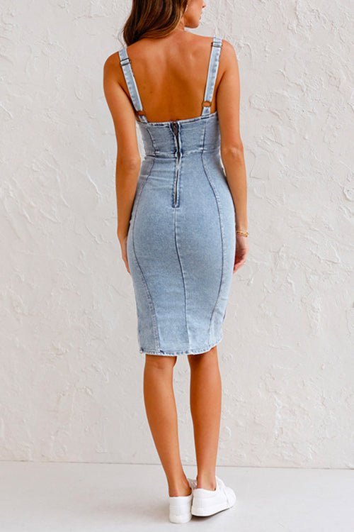 Sylis | Women's Sleeveless Denim Dress