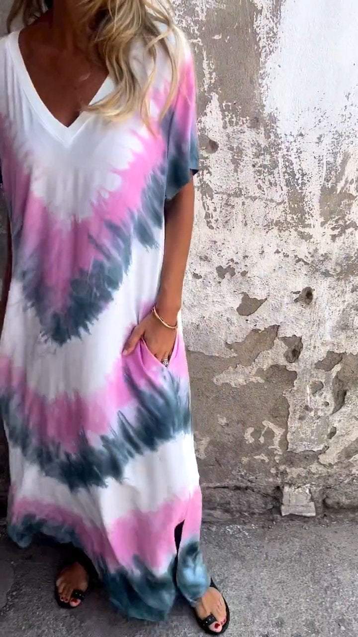 Sylis | Comfortable Tie-dye Maxi Dress