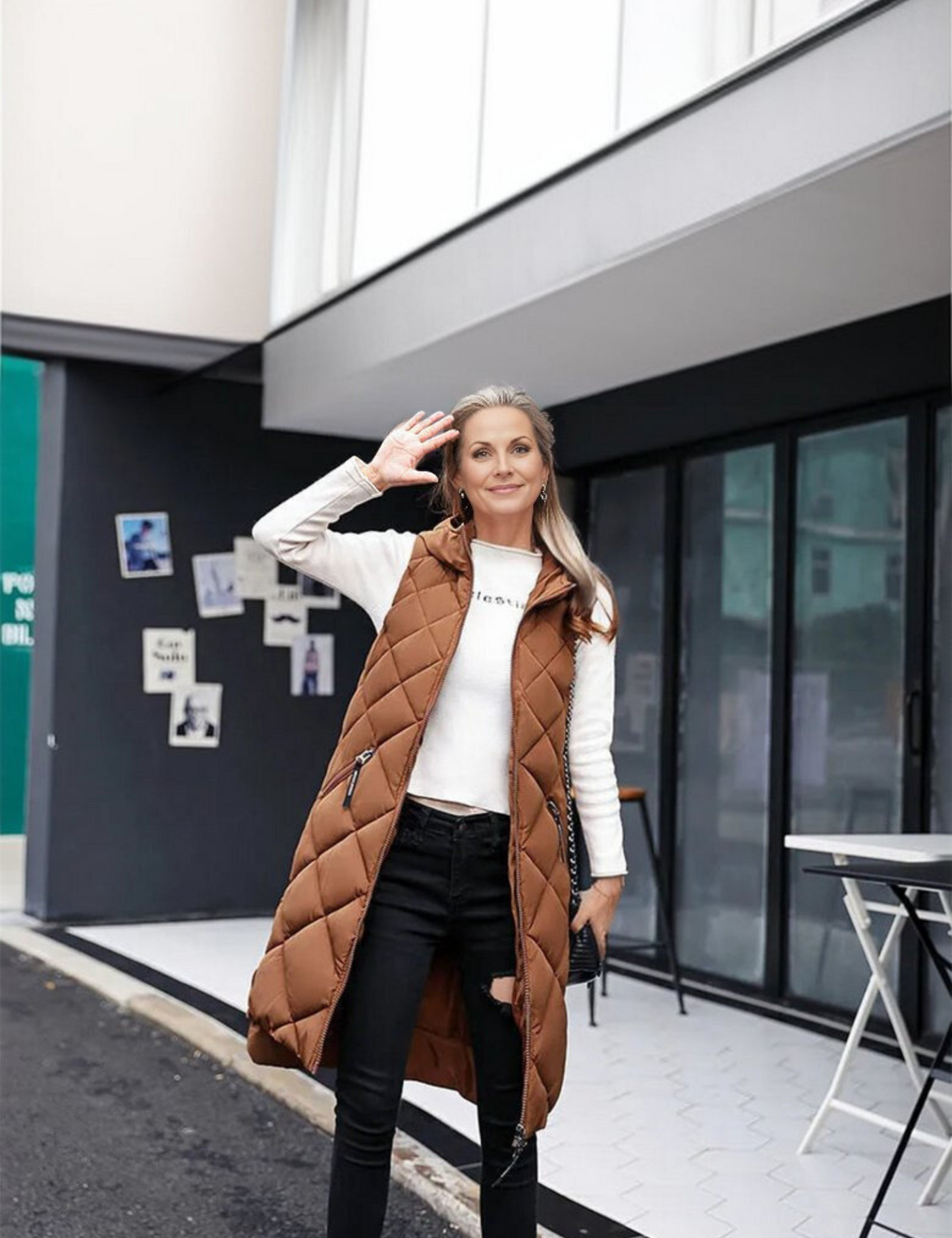 Sylis | Bodywarmer Elegant long coat for women