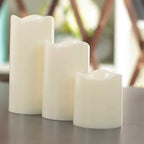 LED Candles - 3 pieces - 7.5/11.5/15 cm - with remote control - with color change