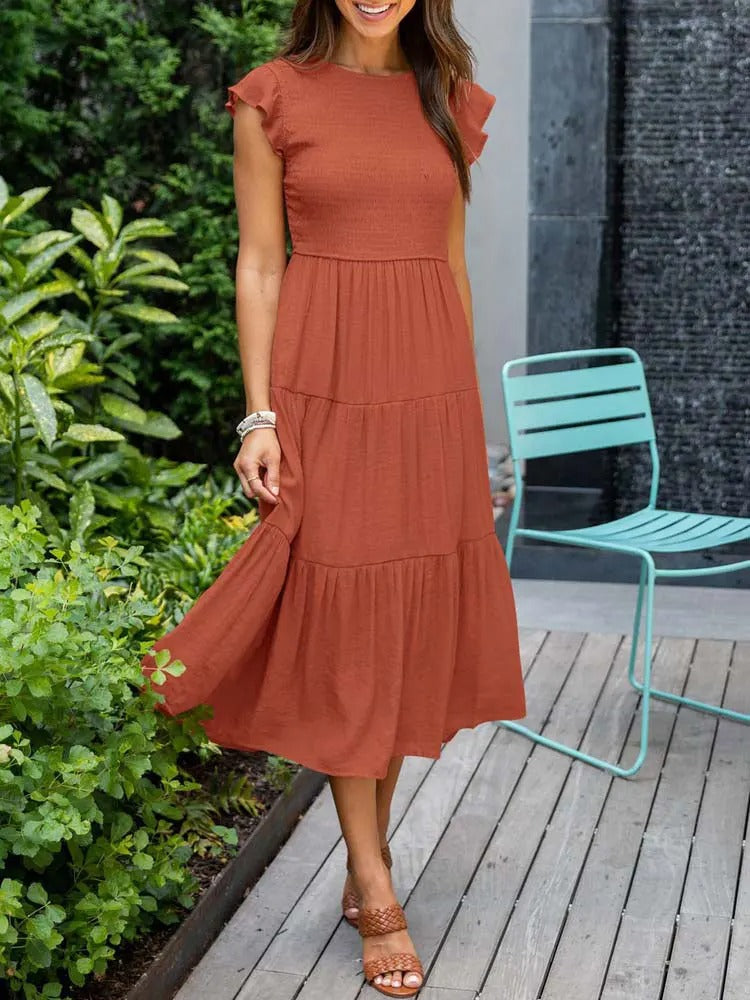 Sylis | Casual Summer Pleated Swing Dress