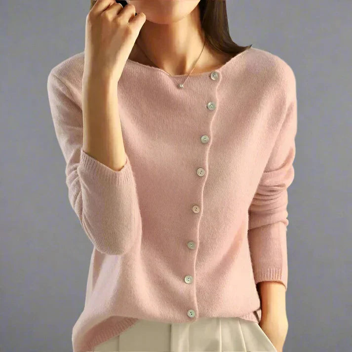 Sylis-Mode | Cardigan with asymmetric button design
