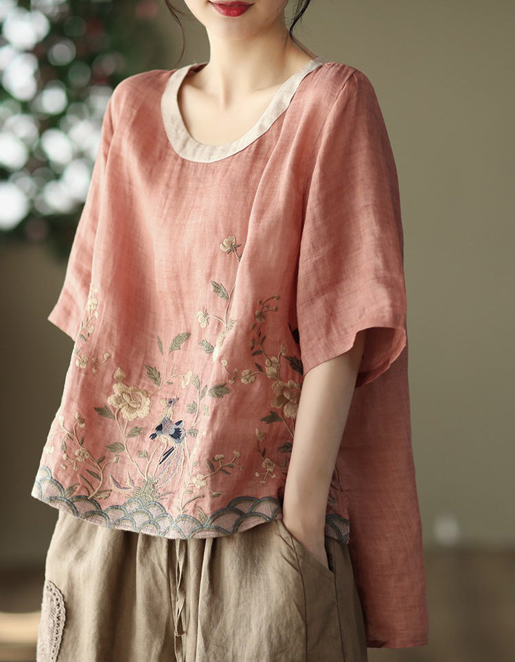 Sylis - Stylish Embroidered Floral Tunic