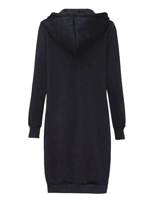 Sylis-Mode | Zip-Up Hoodie knee-length