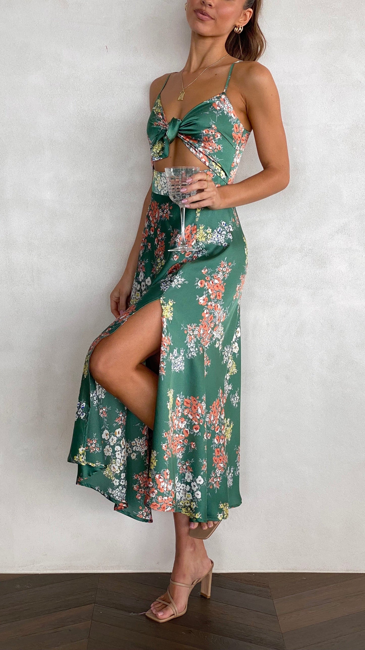 Sylis | Green Floral Dress