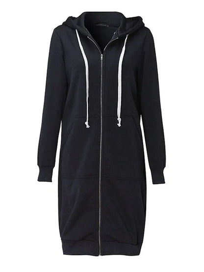 Sylis-Mode | Zip-Up Hoodie knee-length