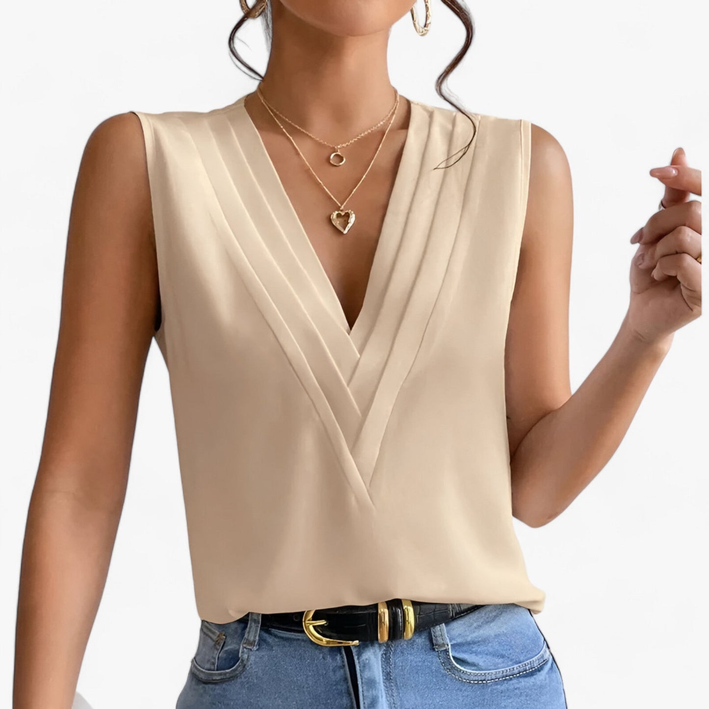 Sleeveless blouse - For effortless comfort