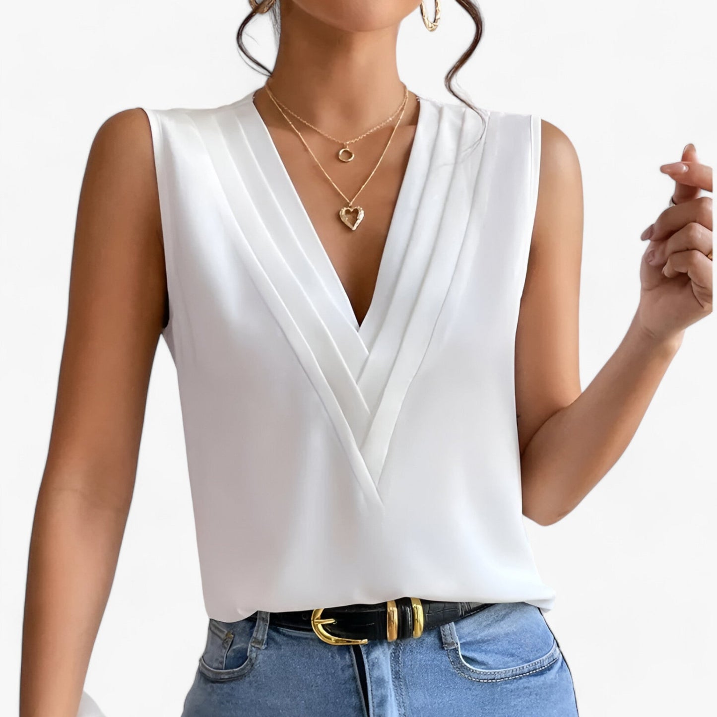 Sleeveless blouse - For effortless comfort