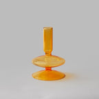 Modern Glass Candleholder-Orange
