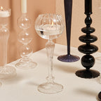 Modern Glass Candleholders - Transparent