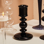 Modern Glass Candleholders - Transparent