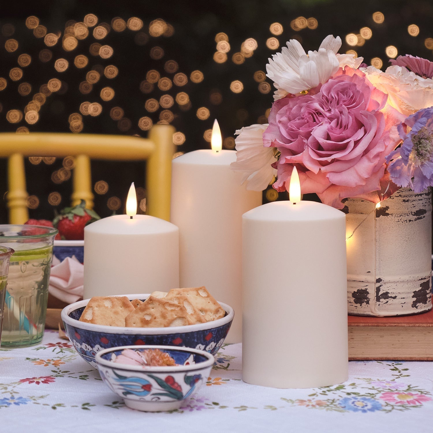 LED Waterproof Outdoor Candle Set