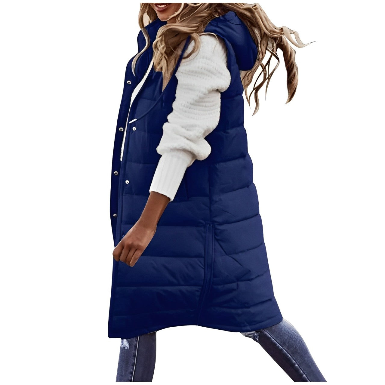 Sylis-Mode | Longer Sleeveless Padded Coat