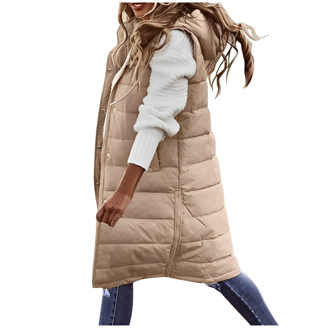 Sylis-Mode | Longer Sleeveless Padded Coat