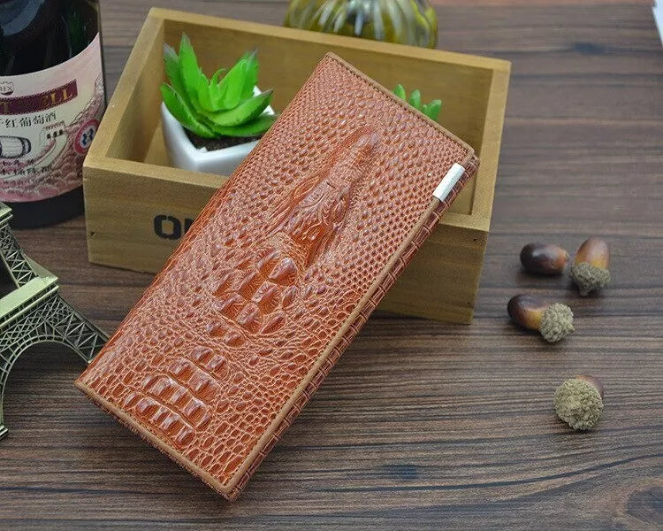 Sylis - Elegant RFID Wallet with Crocodile Embossing