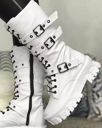 Sylis | Boots with zipper and buckles