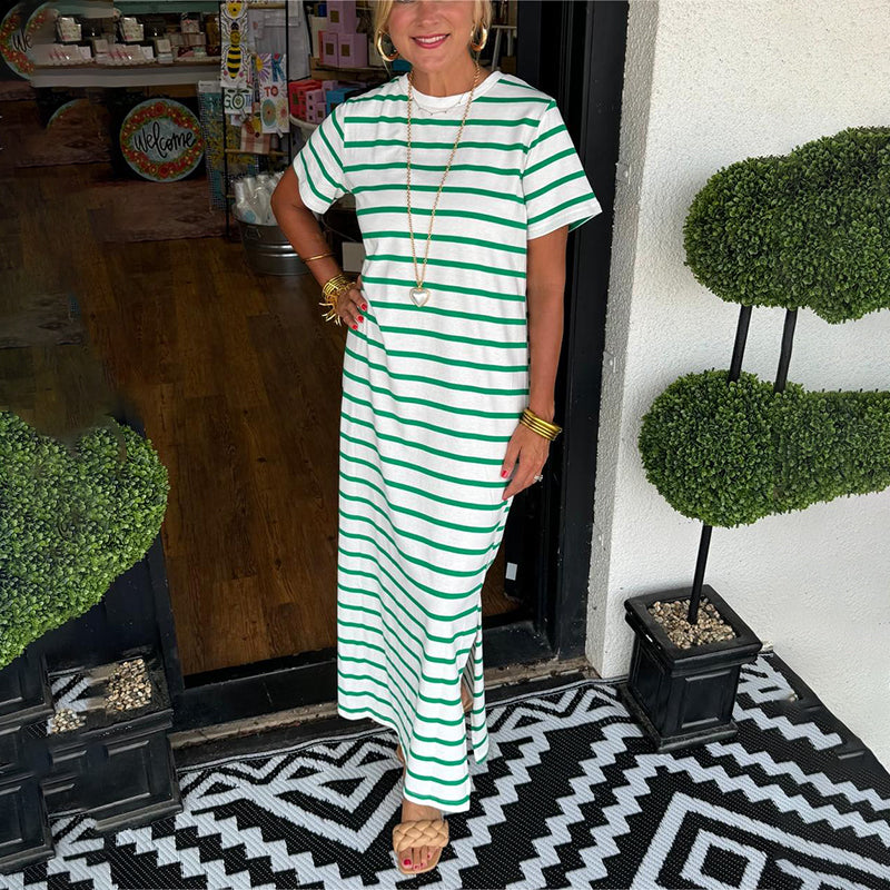 Sylis - Comfortable Striped Maxi Dress