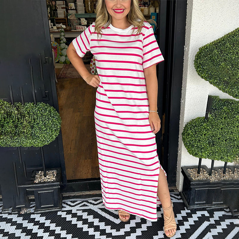 Sylis - Comfortable Striped Maxi Dress