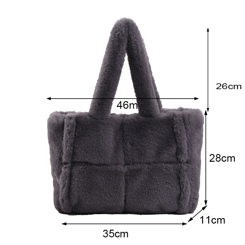 Sylis Pipa Plush Handbag | A comfortable and winter handbag for women