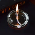 Transparent Oil Lamp Made of Glass as Candle Holder