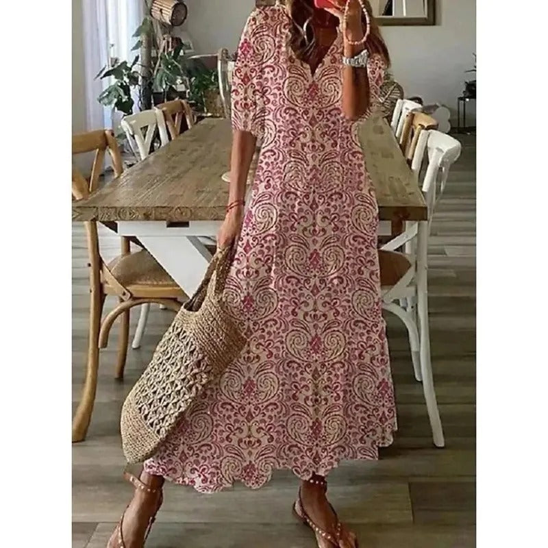 Sylis - Stylish Boho Tummy Coverage Dress