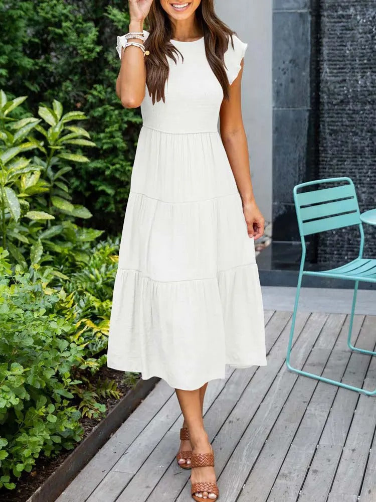 Sylis | Casual Summer Pleated Swing Dress