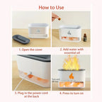 Vulkan Air Humidifier & Aroma Diffuser 240 ml with Crystal Salt
