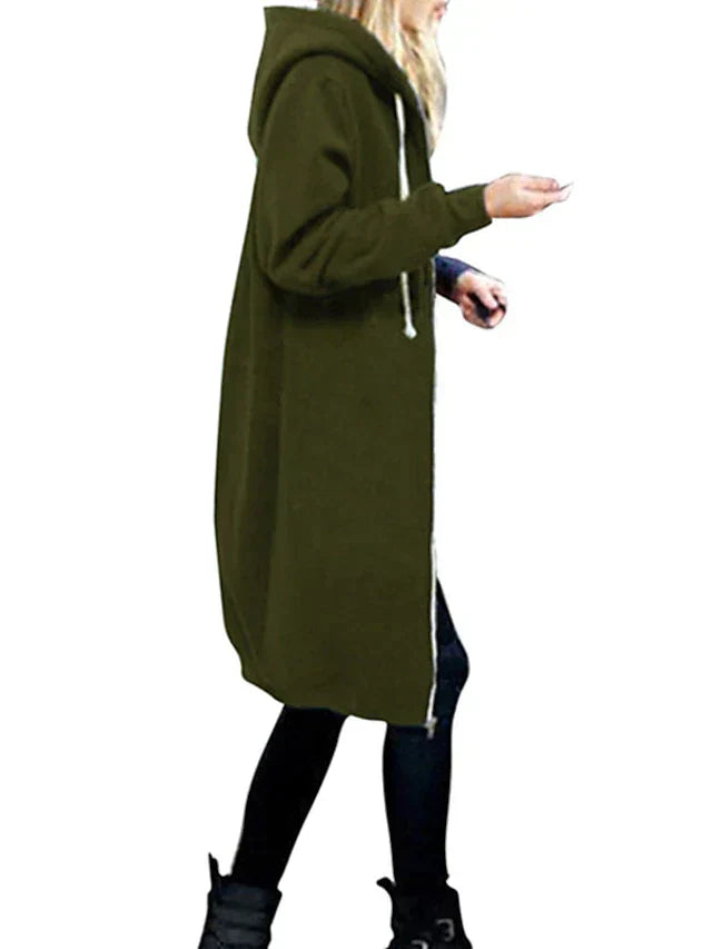 Sylis-Mode | Zip-Up Hoodie knee-length