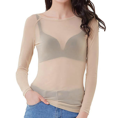 Sylis Top Seductor Transparent with Long Sleeves for Ladies