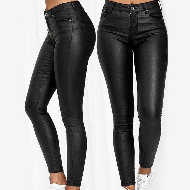 Sylis Long Leather Trousers