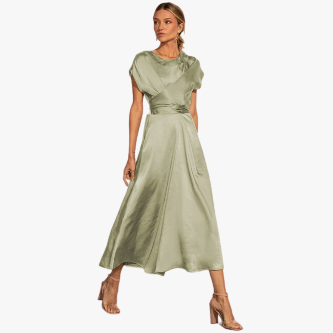 Sylis | Cross-Over Satin Dress